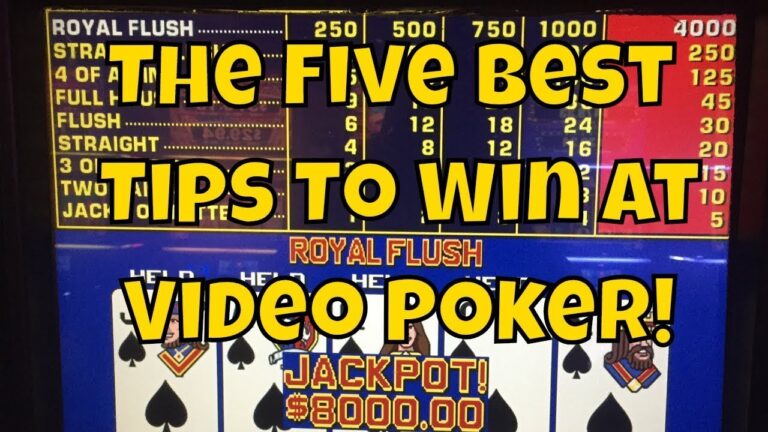 Tips On How To Practice Video Poker